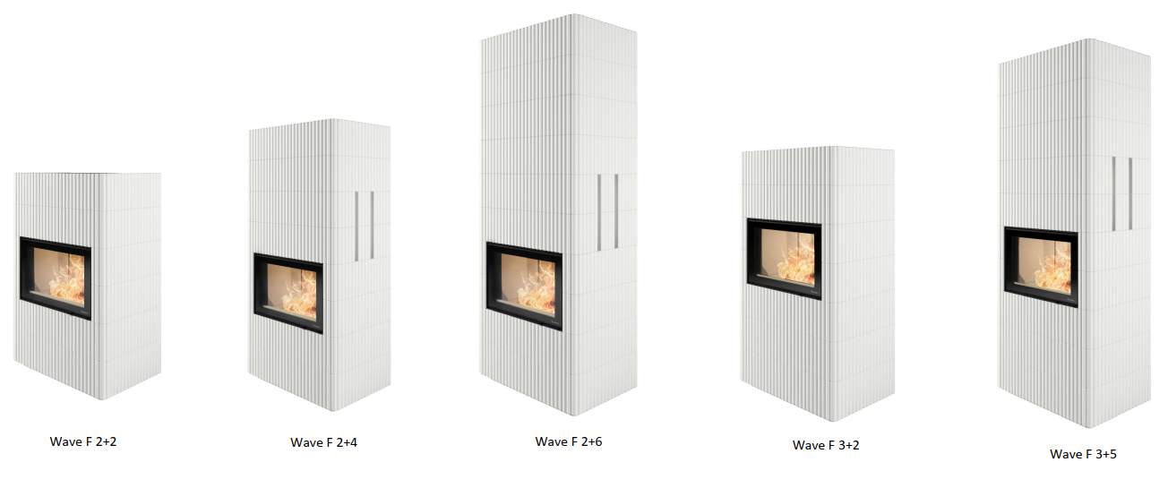 Nordpeis Wave F kiertoilmatakkamallit | Nordpeis Wave F air convection fireplace models