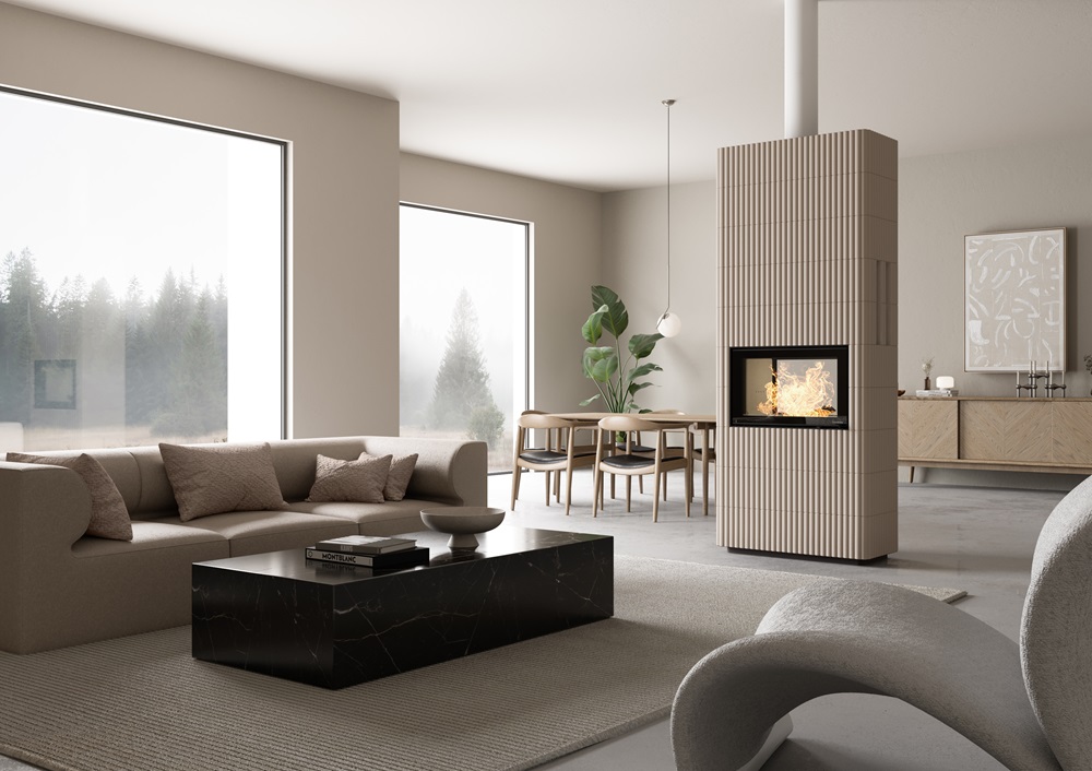 Nordpeis Wave T 3+5 kiertoilmatakka | Nordpeis Wave T 3+5 air convection fireplace