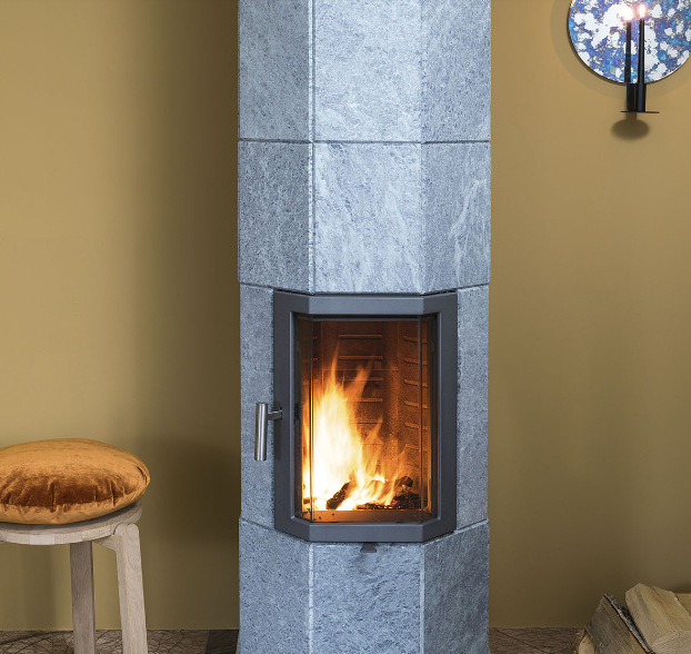 Norsk Kleber Octo vuolukivitakka | Norsk Kleber Octo soapstone fireplace