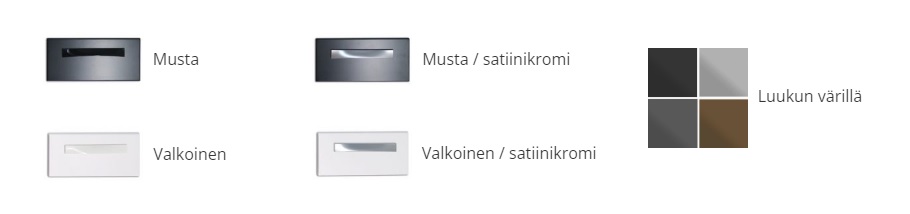 Warma-Uunit Santeri alasarjan värivaihtoehdot | Warma-Uunit Santeri fireplace bottom cover options